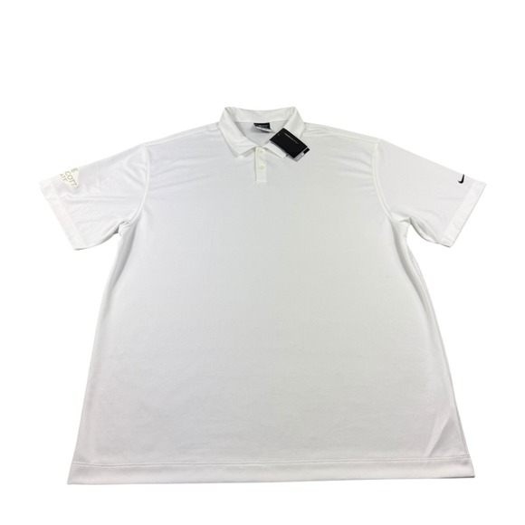 Nike Other - Nike Solid White Brancott Estate Performance Gold Polo Size 2XL NWT